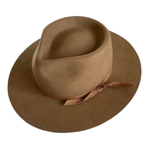 Lack of Color Zulu Tan Brown Australian Wool Wide Brim Fedora Hat - Picture 7 of 7